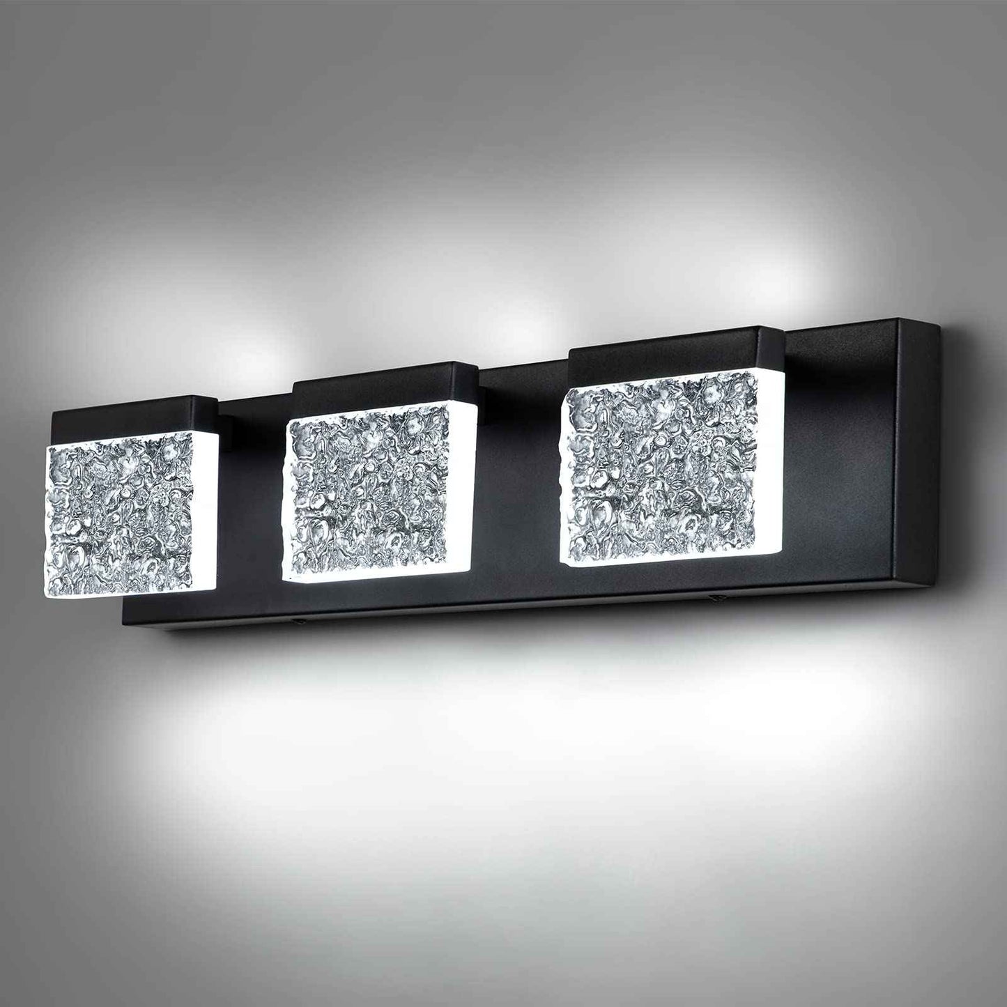 EDISLIVE 21.7in Modern Bathroom Vanity Light Fixtures - 3 Light Dimmable LED Bathroom Wall Lights Over Mirror for Living Room, Bedroom - 6000K