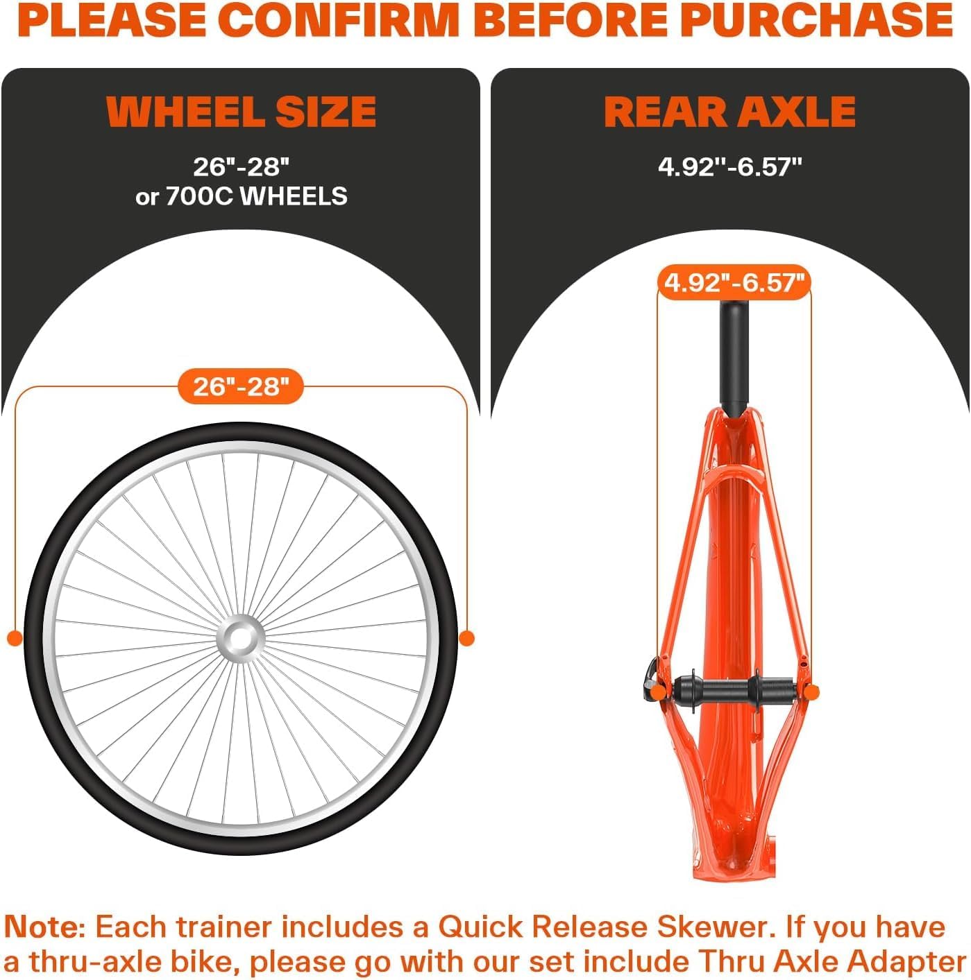 Sportneer Bike Trainer - Magnetic Stationary Stand for 26-28" & 700C Wheels | 6 Adjustable Resistance Levels
