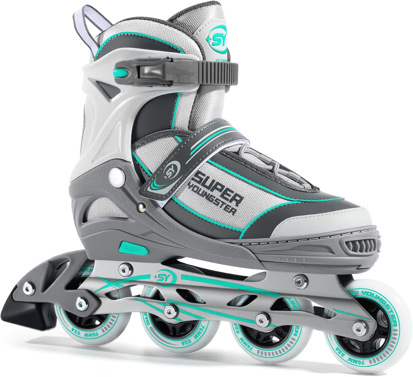 Super Youngster Women's Adjustable Inline Skates - Comfortable Roller Blades for Adults