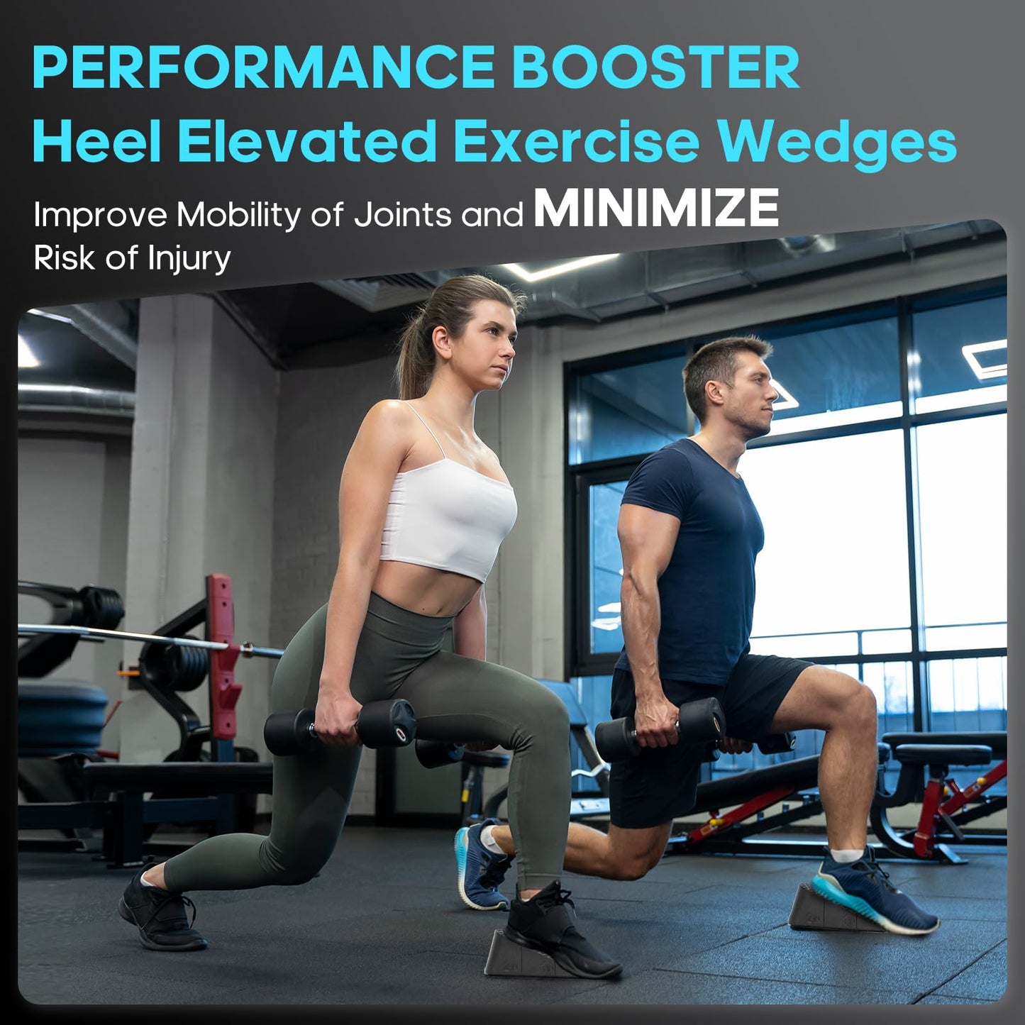 Squat Wedge Elevated Squats Block: Portable Knees Over Toes Ergonomic Equipment Calf Raise Exercise Platform for Full Range of Motion Improve Strength Stability and Mobility