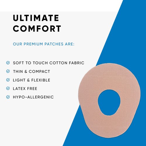 Flexd - G7 Adhesive Patches Waterproof for Dexcom G7 - CGM - G7 Accessories Overpatch - (30Pcs) - Tan