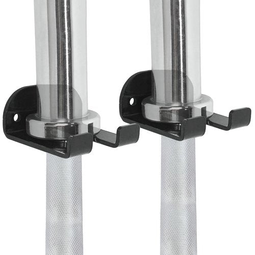 Luwint Set of 2 Single Olympic Barbell Hanger, Vertical Gym Bar Storage Holder Wall Rack