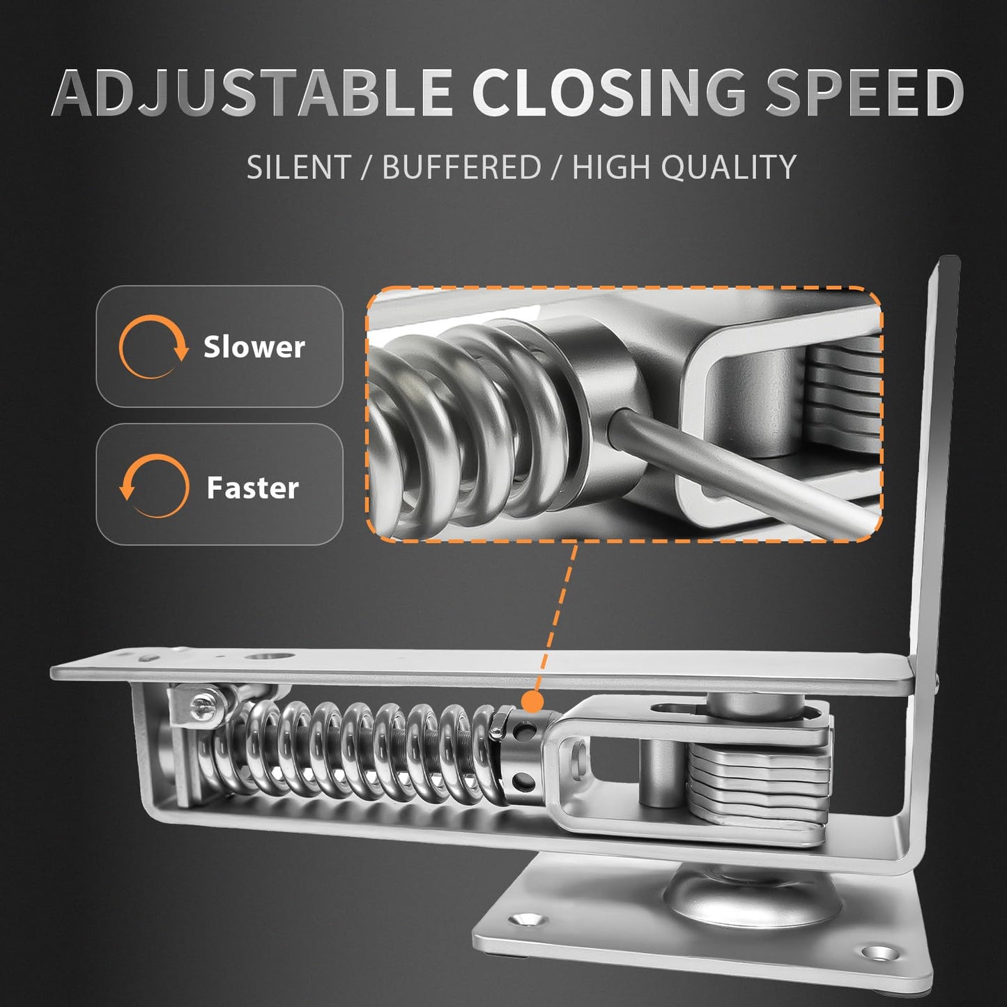 Loyerfor Double Action Spring Hinges Swinging Door Hinge Pivot Hinge with self-Closing and Stop Function Suitable for Wooden Doors