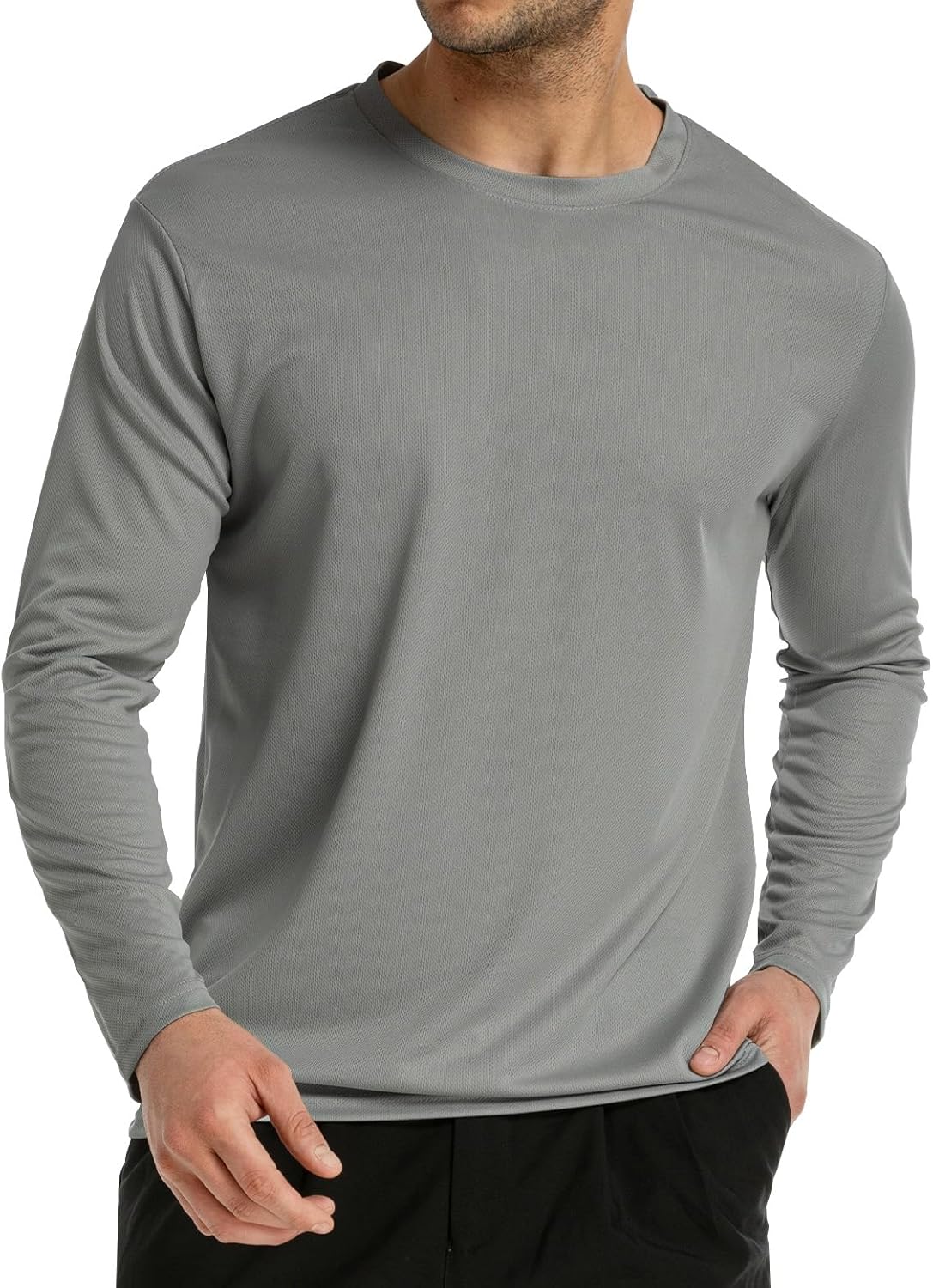 Skiennix Long Sleeve Rash Guard - Dri-Fit UV Cooling T-Shirt with UPF 50+ Sun Protection for Men
