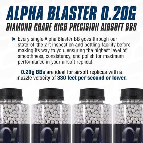 ASG Alpha Blaster Airsoft BBs - 3300 Count for Enhanced Precision and Performance
