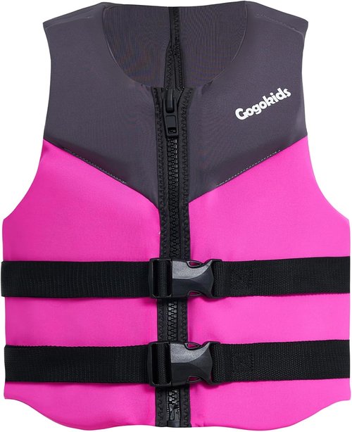 Gogokids Youth Swim Vest - Soft 3D Fabric Jacket for Kids & Teens | Adjustable Float Vest 50-125 lbs