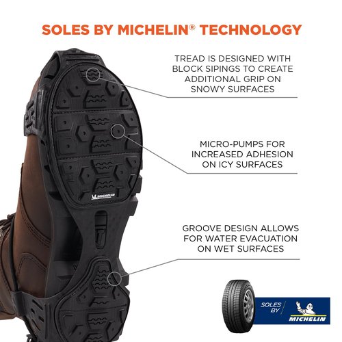 Ergodyne Trex 6325 Slip On Spikeless Ice Traction Devices, Outdoor to Indoor Wear Large