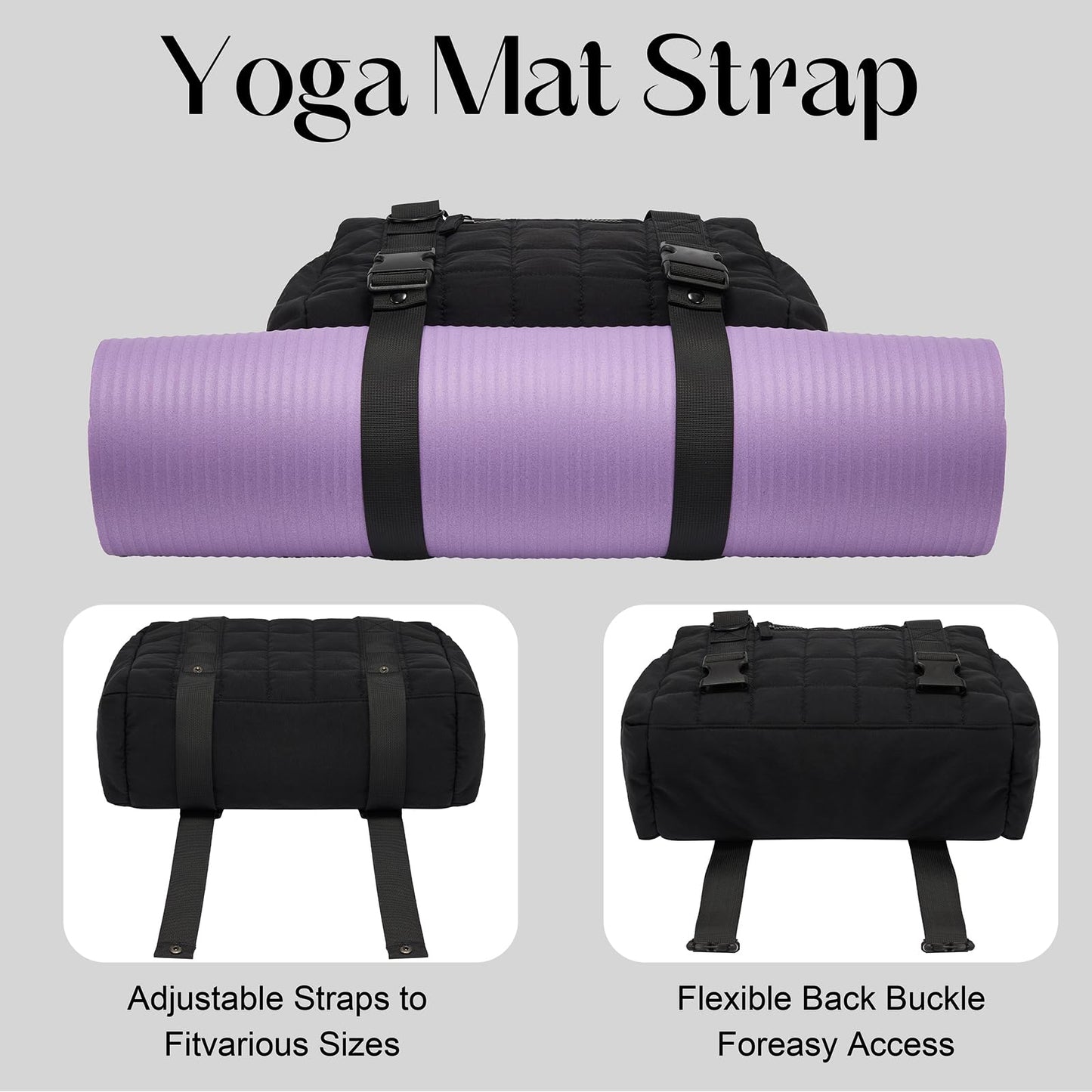 Small Gym Bag for Women, Puffy Sports Duffel Bag with Yoga Mat Holder, Gym Tote Bag with Wet Pocket & Coin Wallet, Carry on Bag for Workout Dance Pilates Ballet Swimming Travel