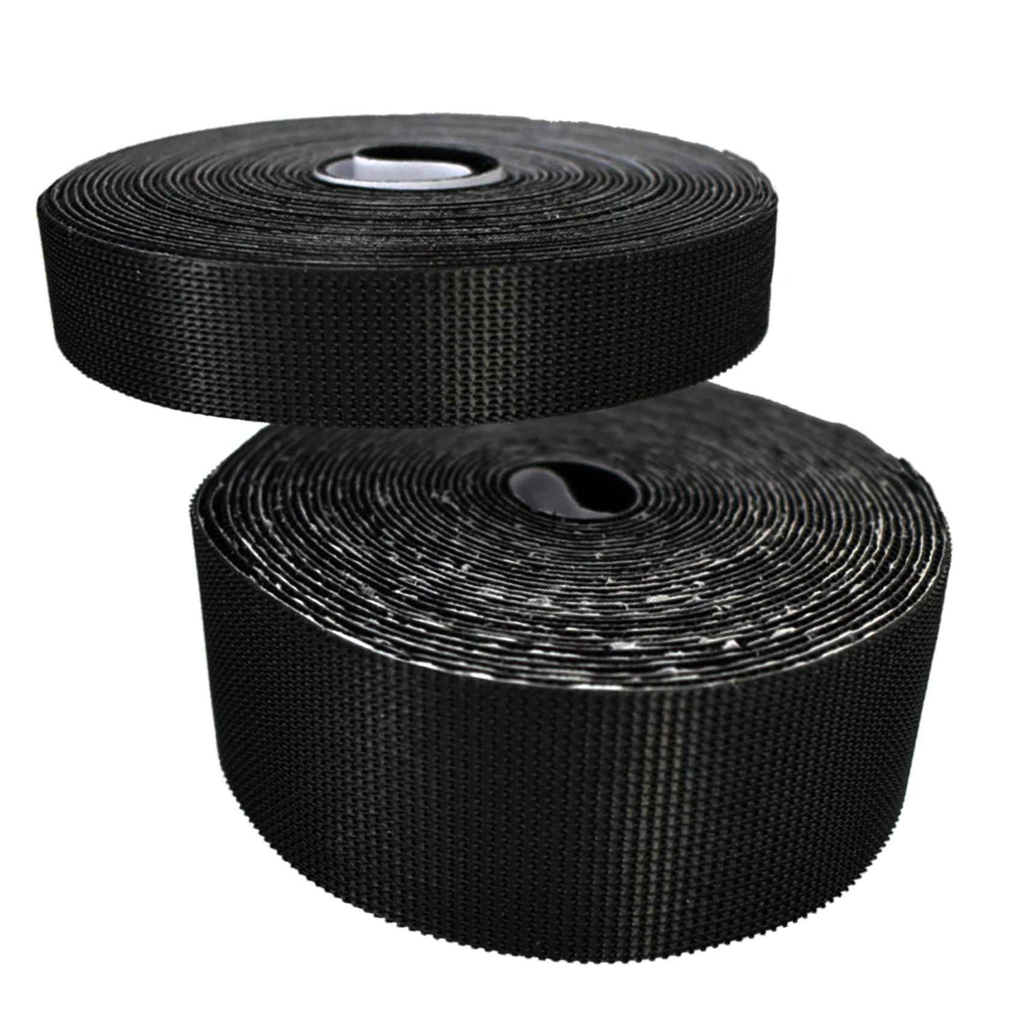 YoFuZiHu [2 Packs] Magic Tapes for 1 or 2 Cars Garage Door Screen, Self Adhesive Hook Tapes Sticky Back Fastening Roll, Nylon Strips Fastener, 1.57'' x 19.7ft (W x L) & 0.78'' x 19.7ft, Black