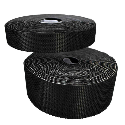 YoFuZiHu [2 Packs] Magic Tapes for 1 or 2 Cars Garage Door Screen, Self Adhesive Hook Tapes Sticky Back Fastening Roll, Nylon Strips Fastener, 1.57'' x 19.7ft (W x L) & 0.78'' x 19.7ft, Black