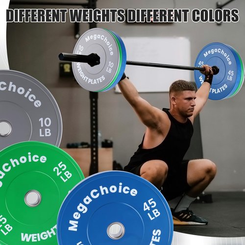 Color Bumper Plates,Bumper Weight Plate Set 2Inch,55 LB 1 PCS Barbell Weight Plates for Home Gym,Strength Training Plate for Weight Lifting