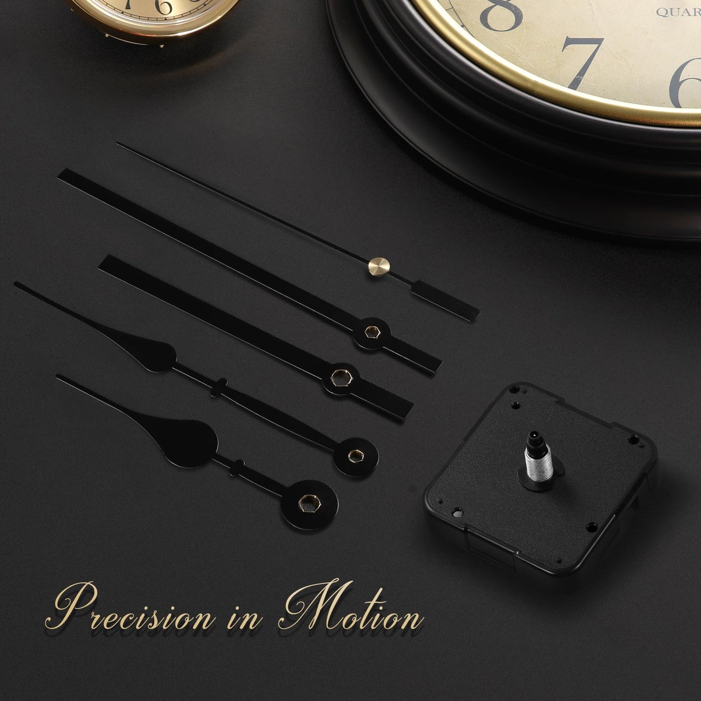 Long Shaft Clock Movement for Wall Quartz Clock Mechanism Replacement Kit with 2 Pairs of Hands Clock DIY Repair Parts Motor Replacemen Shaft Length 20 mm(4/5 Inch)