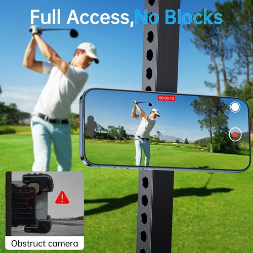 Lantazi Upgraded Magnetic Golf Cart Phone Holder for MagSafe Golf Cart Mount【Strong Magnets】Golf Car Phone Mount for iPhone 17 Pro Max Plus 16 15 Fits EZGO, Club Car, Golf Cart Accessories Essentials