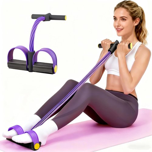 **Pedal Resistance Bands - Upgrade 6-Tube Manual Tension Training | Natural Rubber Fitness Bands**