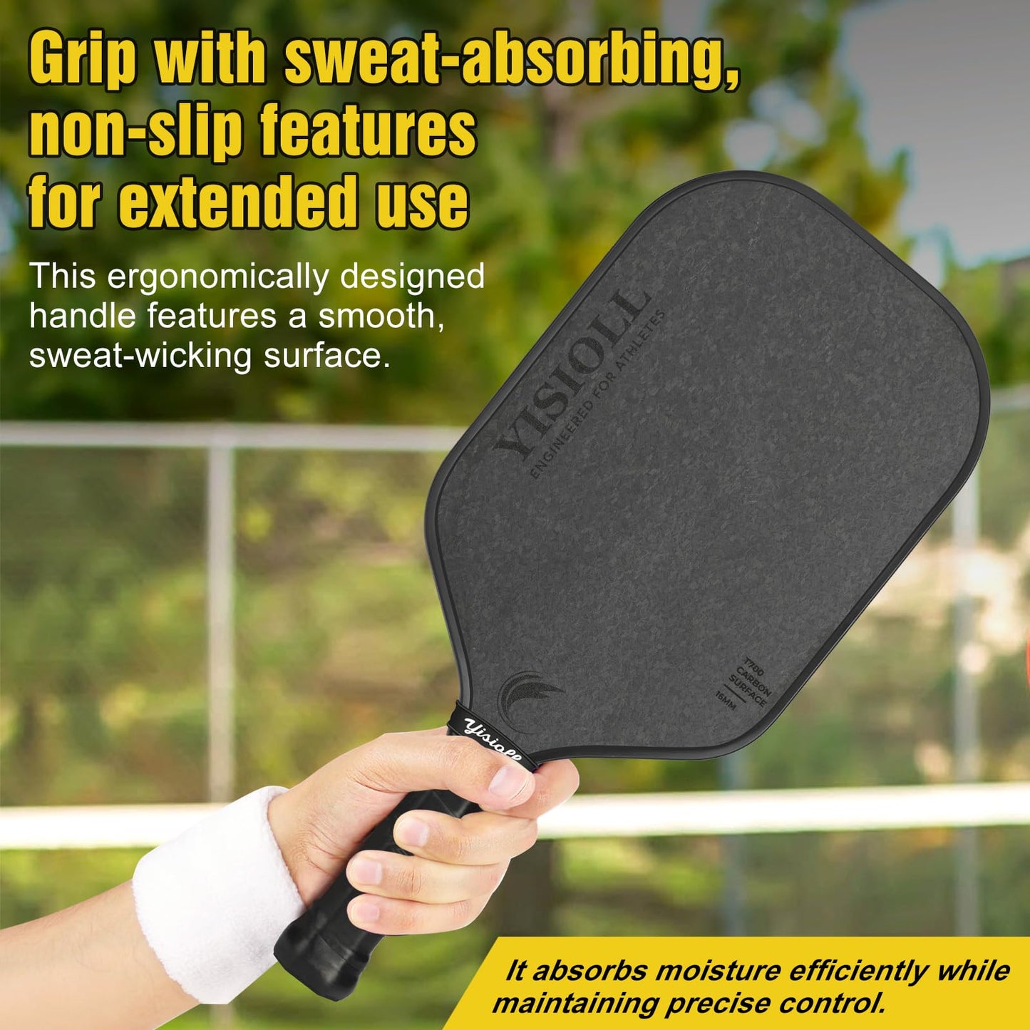 Pickleball Paddles Set of 2, T700 Carbon Fiber Pickleball Paddle, Professional Pickleball Paddles with Strong Power and Spin, Durable & Lightweight Pickleball Rackets for All Players