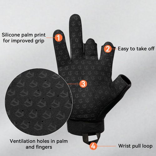 VisionTac Utility Tactical Half Finger Gloves Lightweight Impact Resistant Airsoft Paintball Gloves for Shooting Hiking