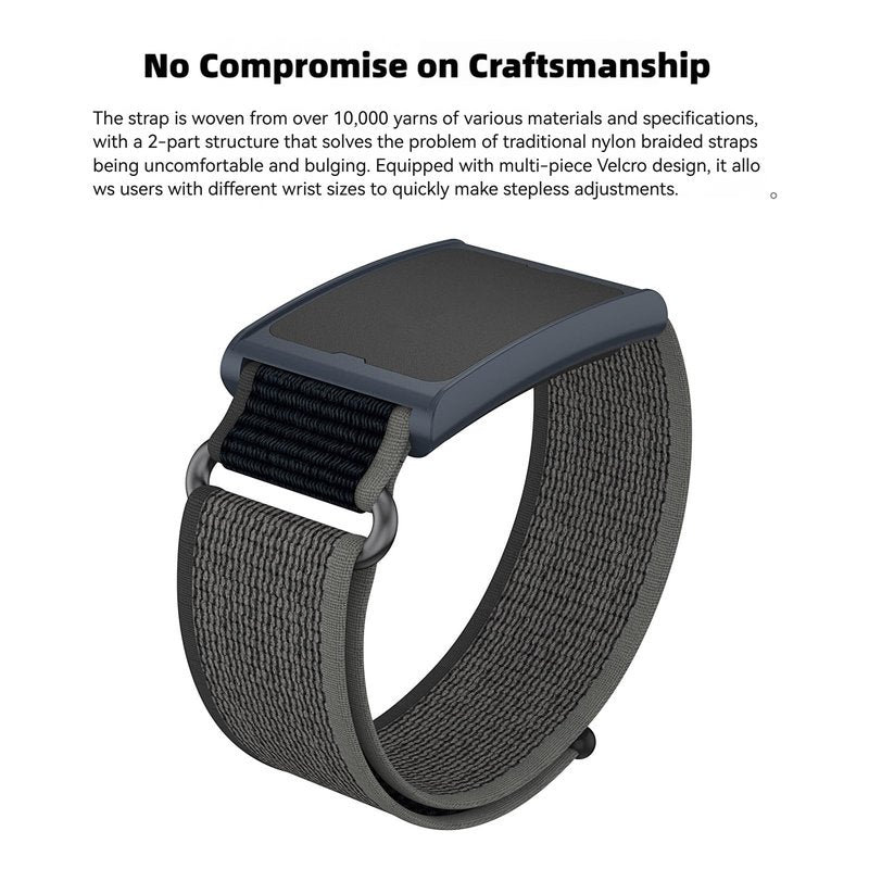 XINGMALY 3-Pack Adjustable Nylon Band Compatible with Amazfit Helio Fitness Tracker Strap, Breathable Arm/Ankle Strap with Quick Release & Secure Hook-and-Loop Closure (Black Gray,Black,Blue Gray)