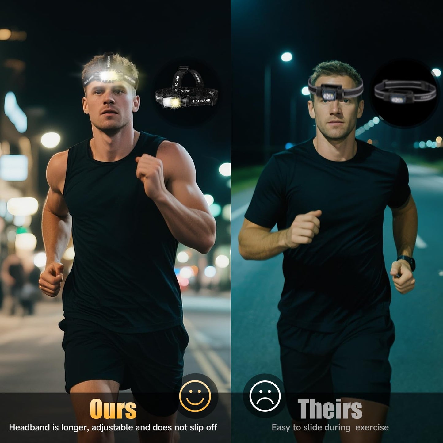 ATDOALL Rechargeable Headlamp for Adults & Hiking, 3 Pack Lightweight & Waterproof Super Bright led Head Lamp with Red Light, Motion Sensor, 5 Modes, 90° Adjustable, Headlamps for Camping, Running