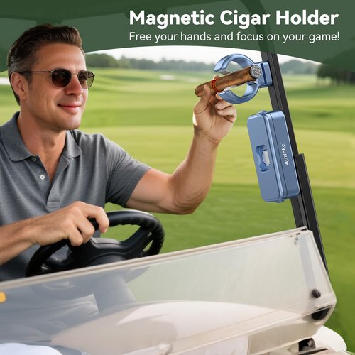 Magnetic Holder Kit for Golf Cart, 5 in 1 Golf Cart Holder with Cutter Draw Enhancer and Punch, No Scratch Design, Glof Cart Accessories & Gift for Men