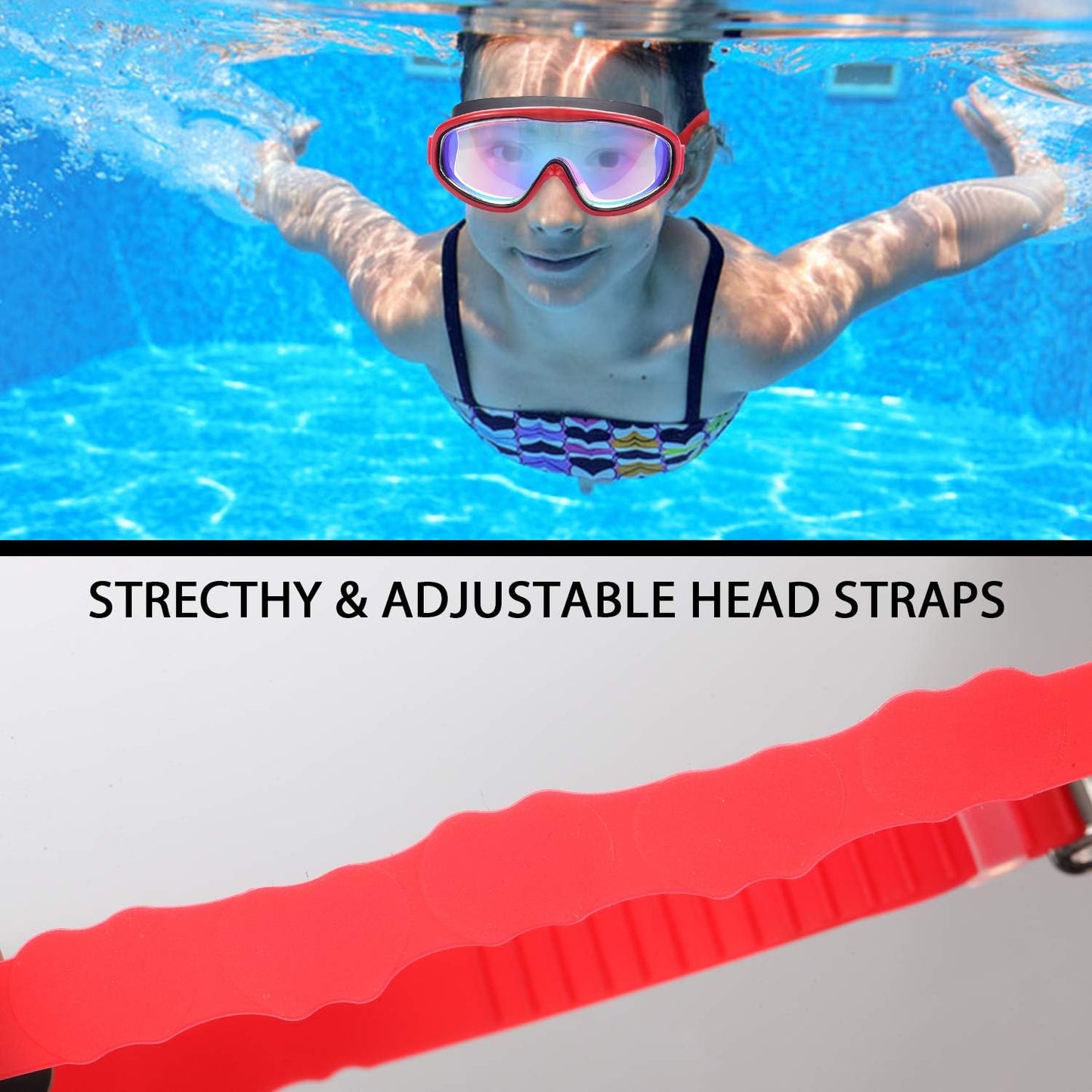 Skiennix Kids Swim Goggles - Comfortable Swimming Glasses for Ages 3 to 15 | 2 Pack