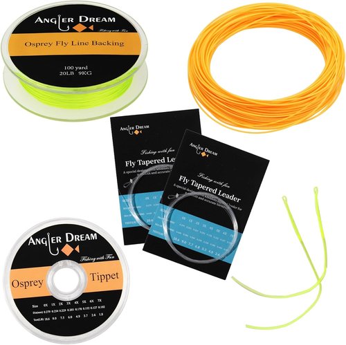 AnglerDream WF Fly Fishing Line Kit - Versatile 1-9WT with Leader & Braided Backing for All Anglers
