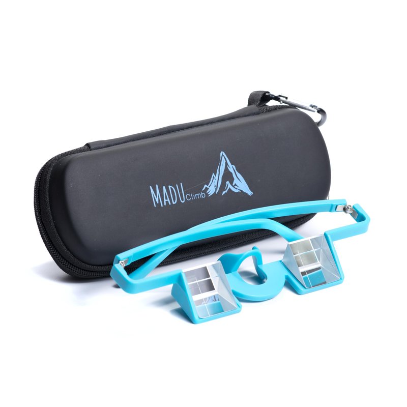 Madu Climb Belay Glasses for Rock & Sport Climbing – Lightweight Prism Glasses for Neck Relief & Clear Belaying with Carry Case (Khaki Green)