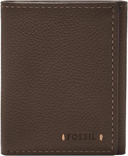 Fossil Men's Leather Trifold Wallet - Stylish Design with Multiple Card Slots | Durable and Elegant