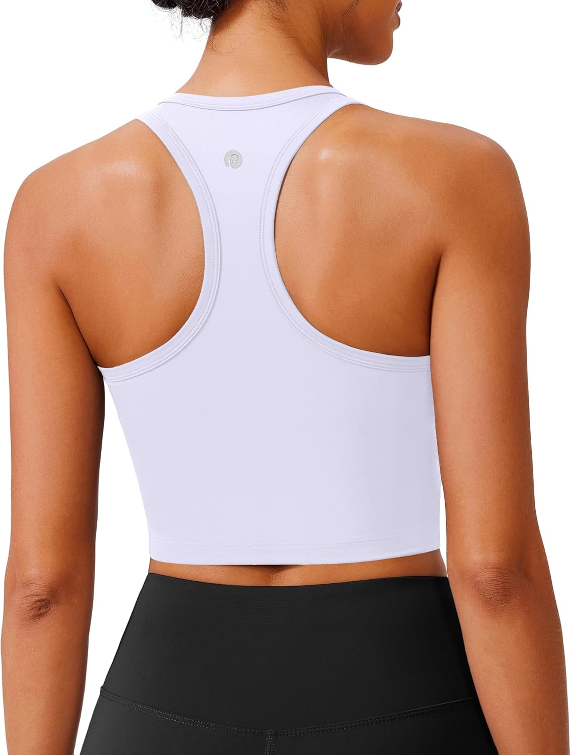 PINSPARK Sports Bra - Longline Racerback Yoga Top for Women | Padded Workout Comfort