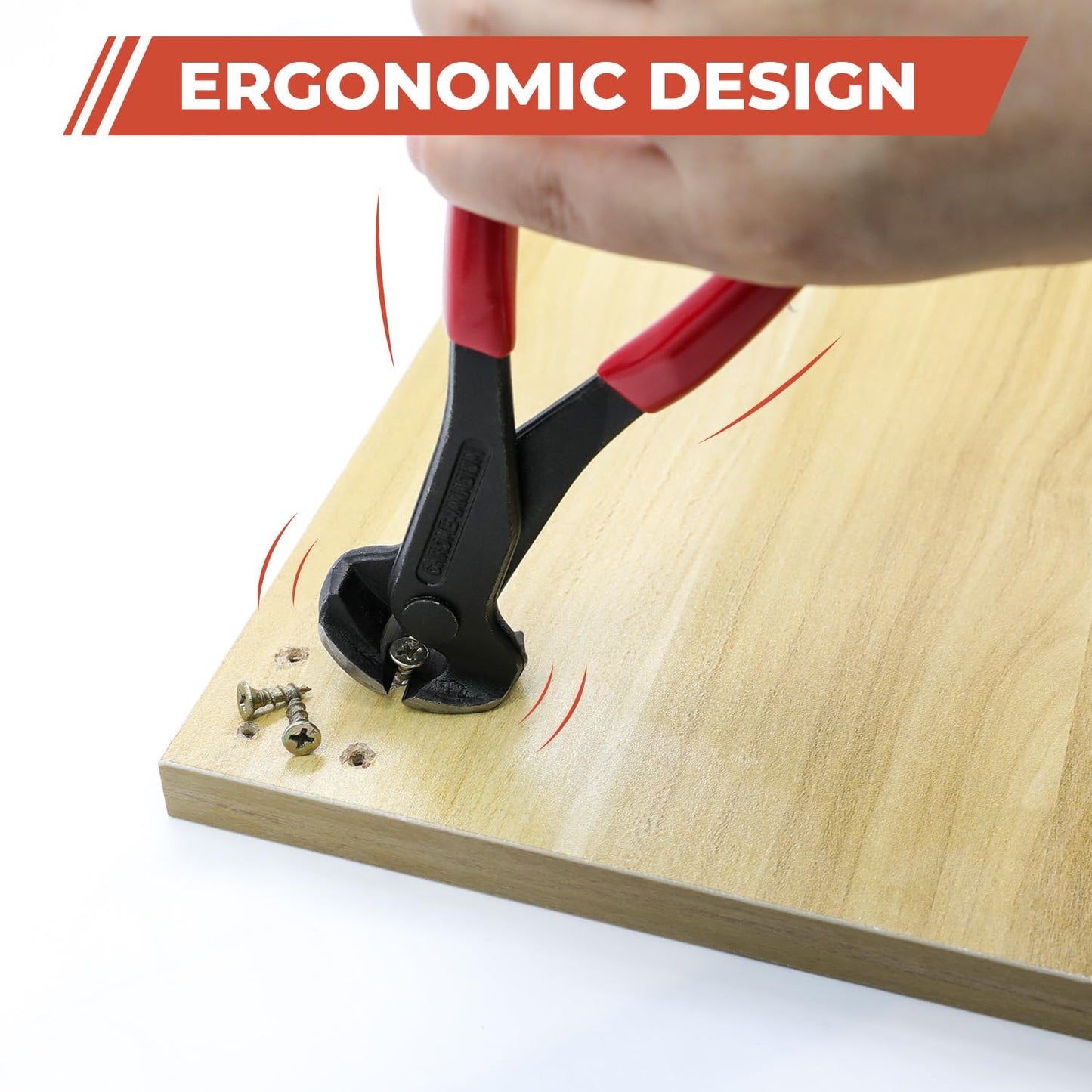 7 Inch Nail Puller, End Cutting Pliers with Grip Handle, Chrome Vanadium Steel Wire Cutter Construction Tool, Nail Remover Tools for Carpenters