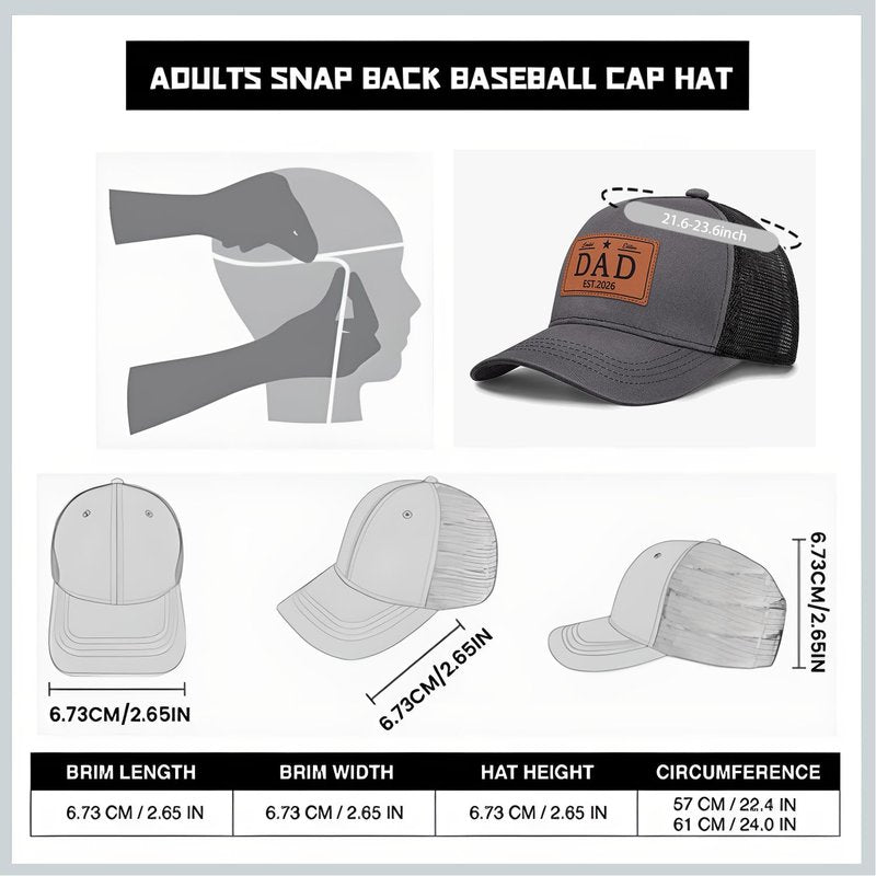 New Dad Fathers Day Dad Hat First Time for Men 2026 Dad Hat