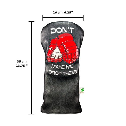 Foretra Driver Headcover | Premium Leather Golf Club Covers | Novelty Design Golf Head Covers Essential Golf Accessories for Men and Women | Universal Fit for Golfer Clubs (Driver Don't Make Me)