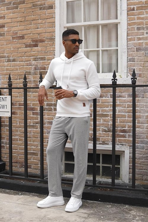 COOFANDY Men's Cotton Jogger Pants - Lightweight Casual Lounge Pants with Pockets | Open Bottom Design