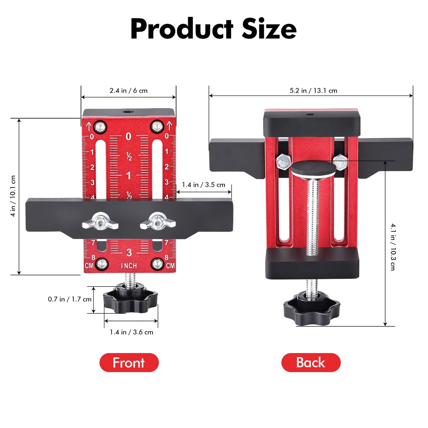 Draxzor Cabinet Door Mounting Jig, Premium Aluminium Alloy Cabinet Door Installation Positioner, Adjustable Positioning Tool for Easy Door Alignment on Frameless & Face Frame Cabinets