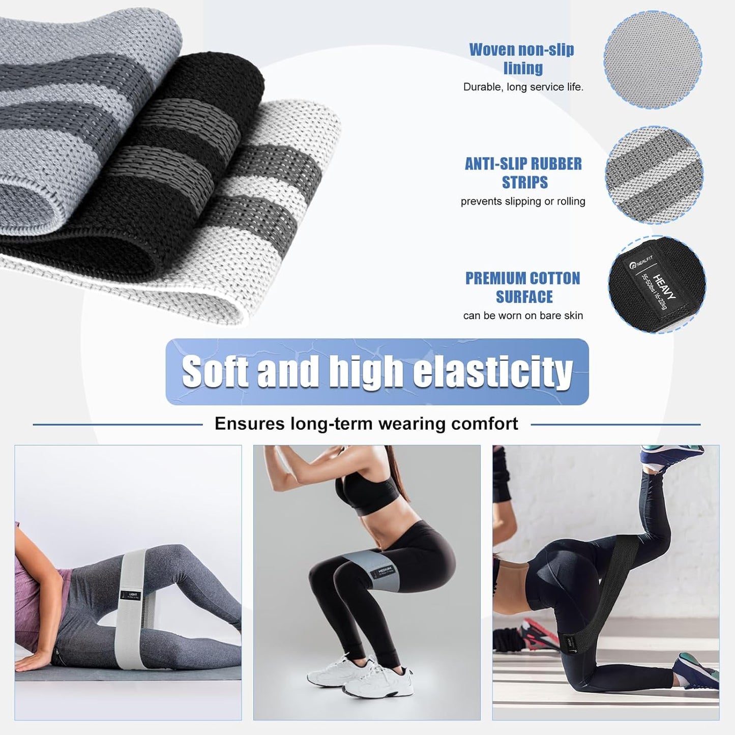 NEALFIT Barbell Pad Set - Extra Thick Neck & Shoulder Support for Squats & Hip Thrusts | Olympic Weightlifting