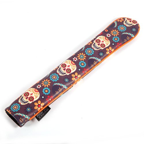 SHABIER PU Leather Waterproof Golf Alignment Stick Cover Club Protector Holds Sticks (Sugar Skull)