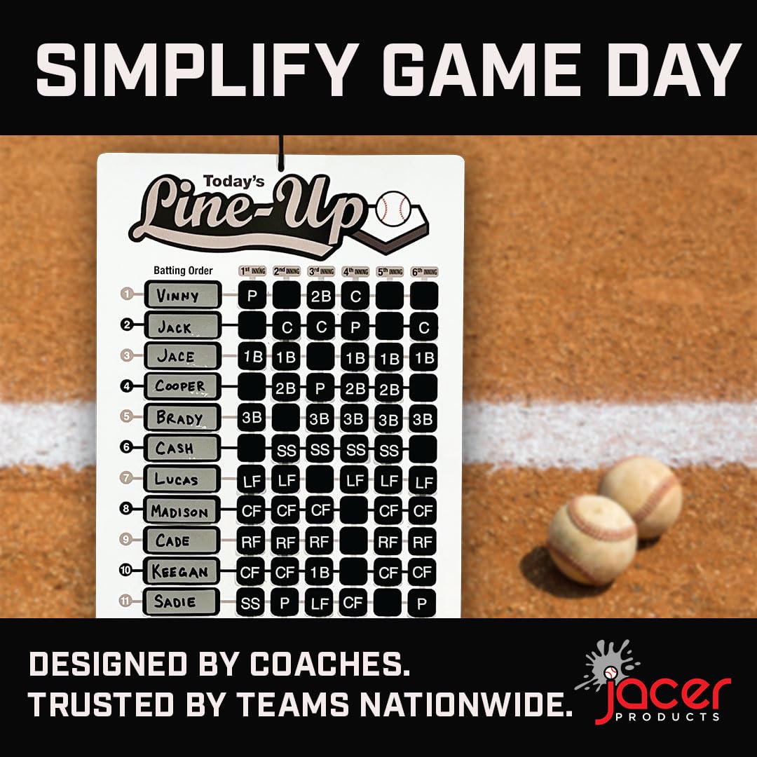 Jacer Products 13 Player Line Up Board (13 Player Line Up Board, Gray)