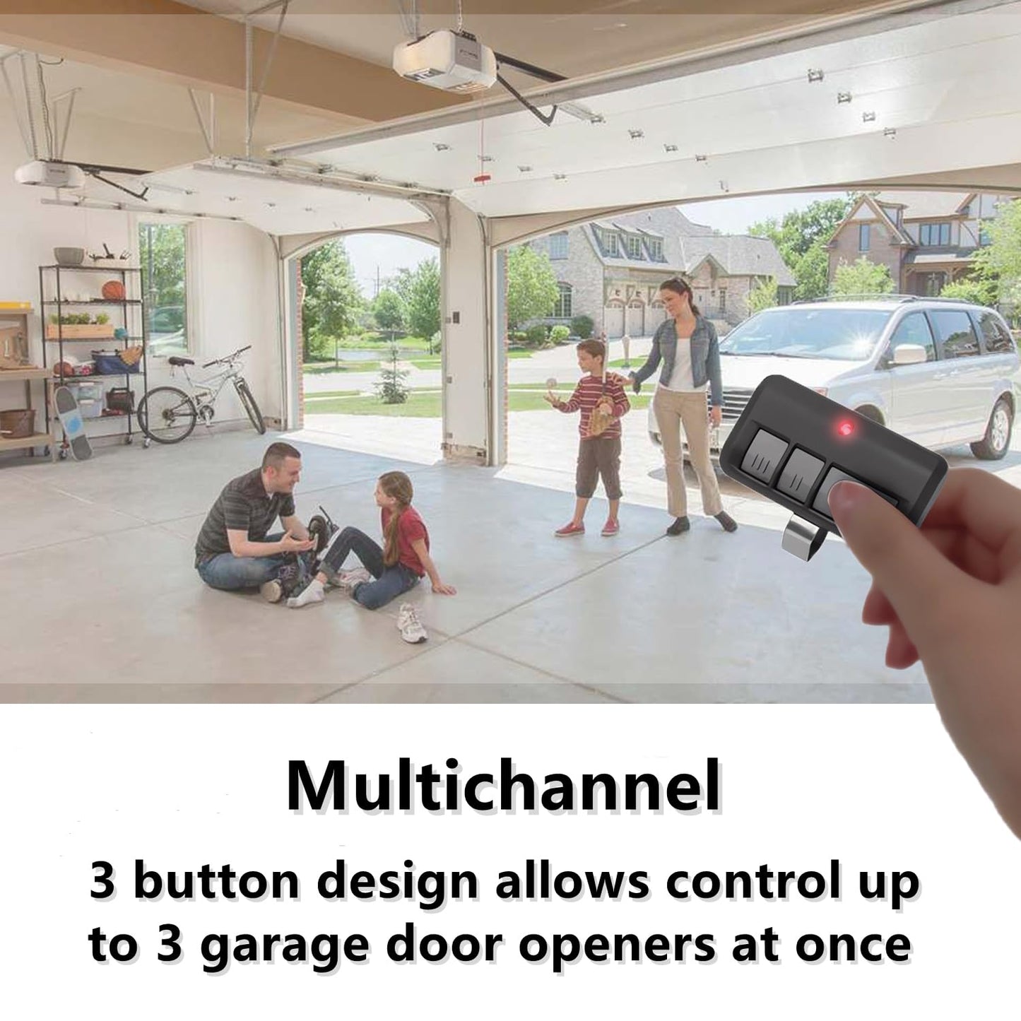 Garage Door Opener Remote for Liftmaster Chamberlain Craftsman Learn Button Openers, Replacement for 893MAX 371LM 373LM 973LM 891LM 893LM 81LM G953EV-P2 950CD 139.53753, 2 Pack