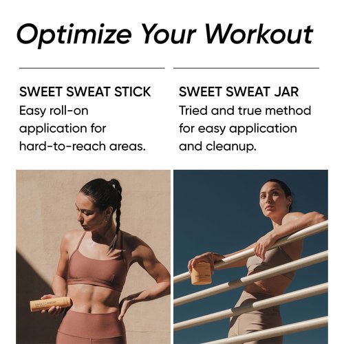 Sports Research Sweet Sweat Workout Enhancer Roll-On Gel Stick - Sweat Harder and Faster, Helps Promote Water Weight Loss, Use with Sweet Sweat Waist Trimmer