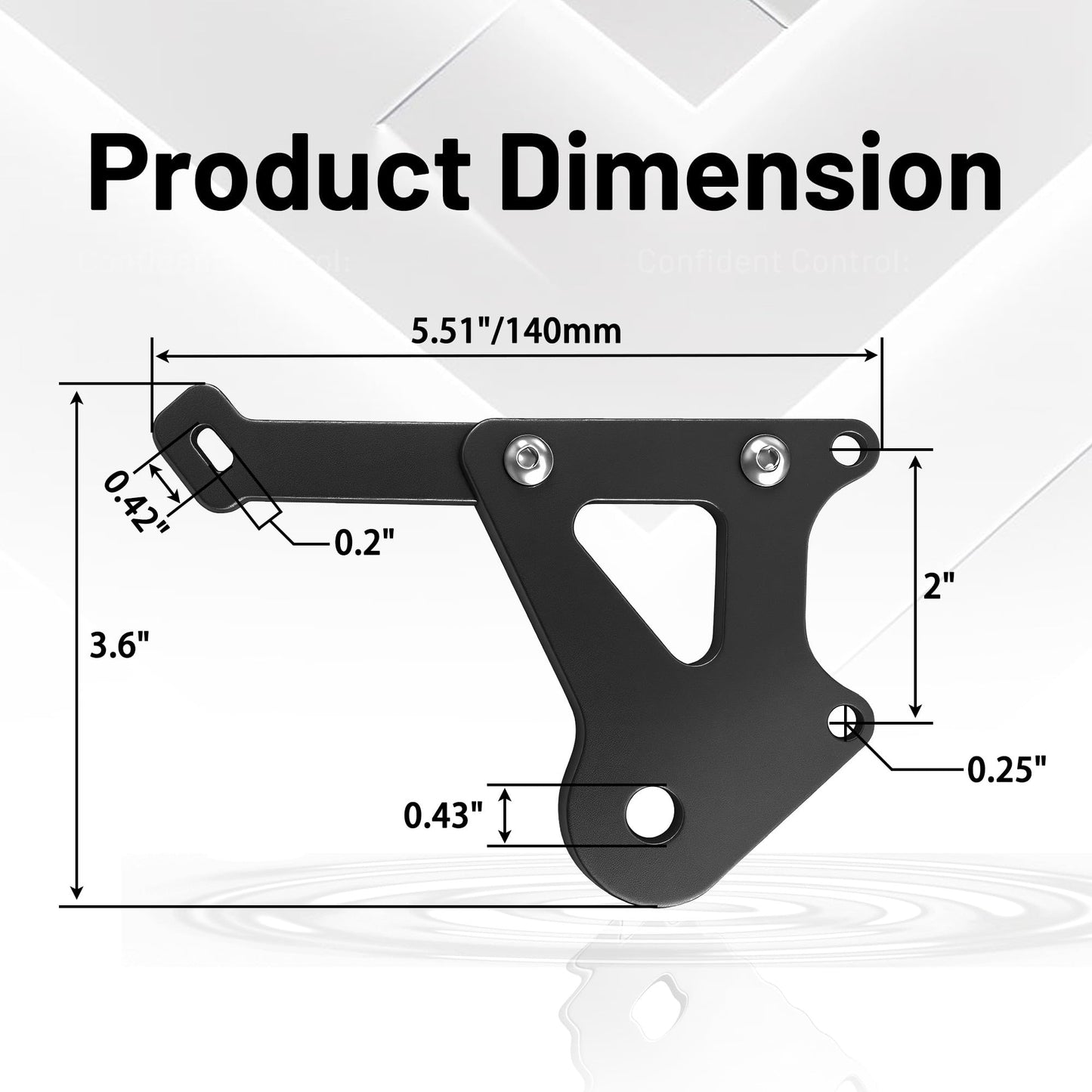 140mm Disc Brake Adapter, Compatible with Razor Dirt Bike MX350,, Aluminum Rear Brake Caliper Mount Bracket Kit for Enhanced Off-Road & Mountain Riding Safety（Black）