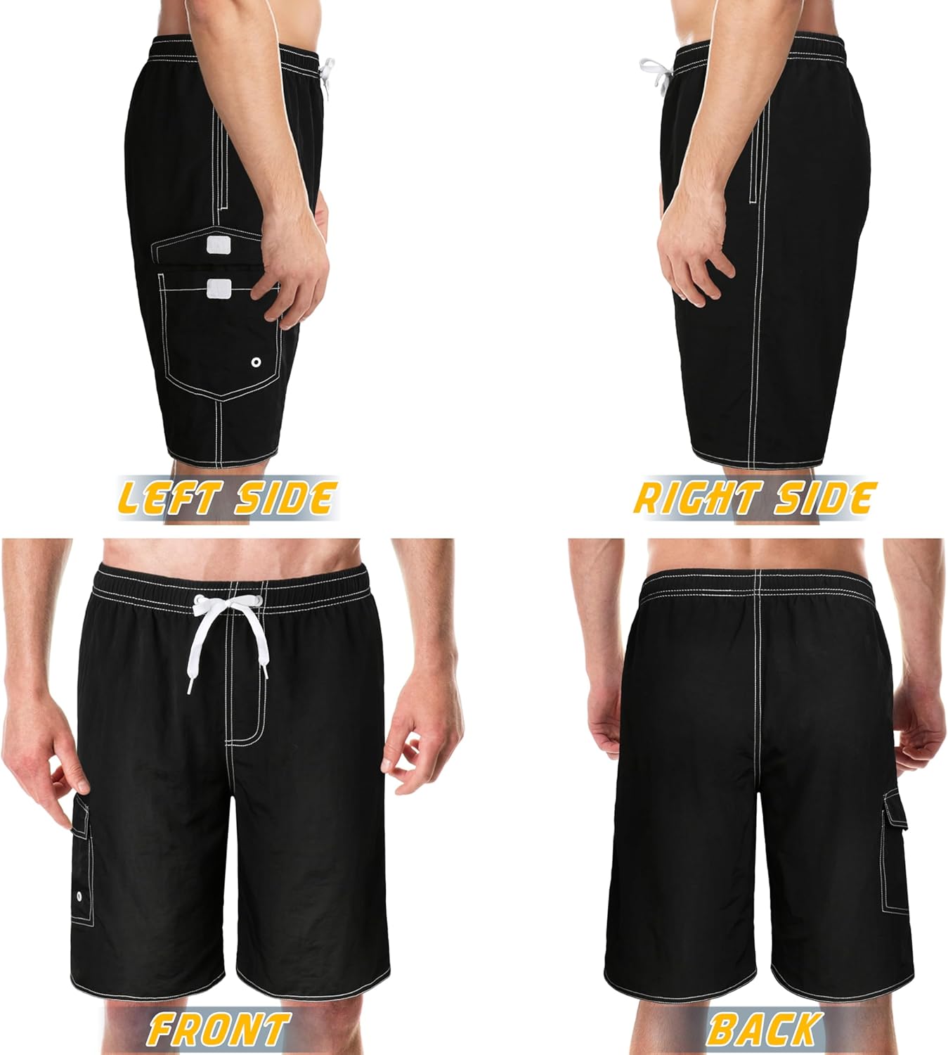 Skiennix Men's Swim Trunks - Quick Dry Swim Shorts with Mesh Lining | Fun Bathing Suits