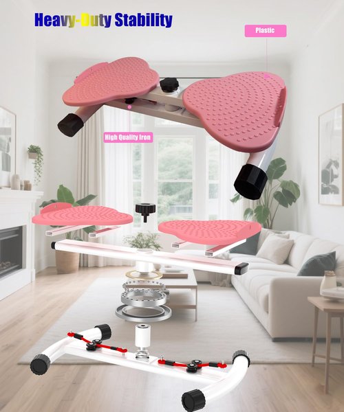 Basan Waist Twister: Adjustable Ab Twisting Machine for Core & Abs Workout | Noiseless Home Gym Equipment to Slim Waist - Ideal for Women & Men