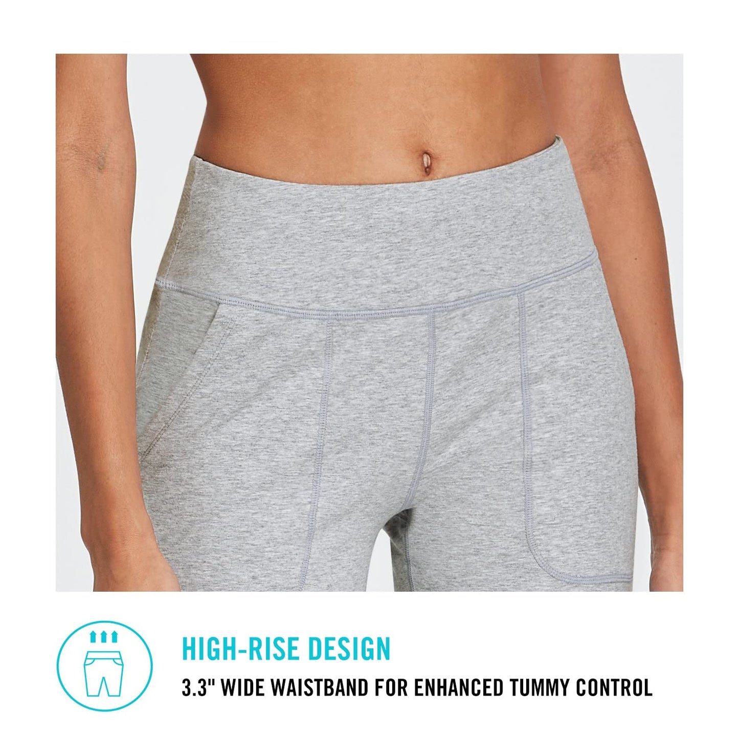 baleaf Women's Bermuda Long Shorts 10" Knee Length High Rise Athletic Shorts with Pockets Pull On Workout Walking Running Summer Light Gray L