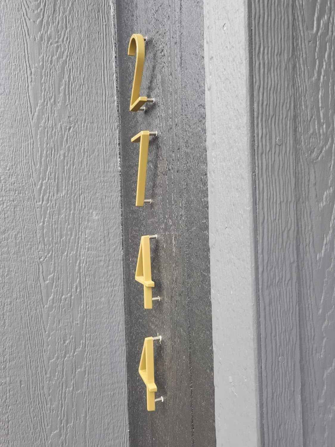 5’’ Floating House Number Modern House Numbers- zinc alloy Home Address Number with Exquisite Drawing Process-gold-Number 3