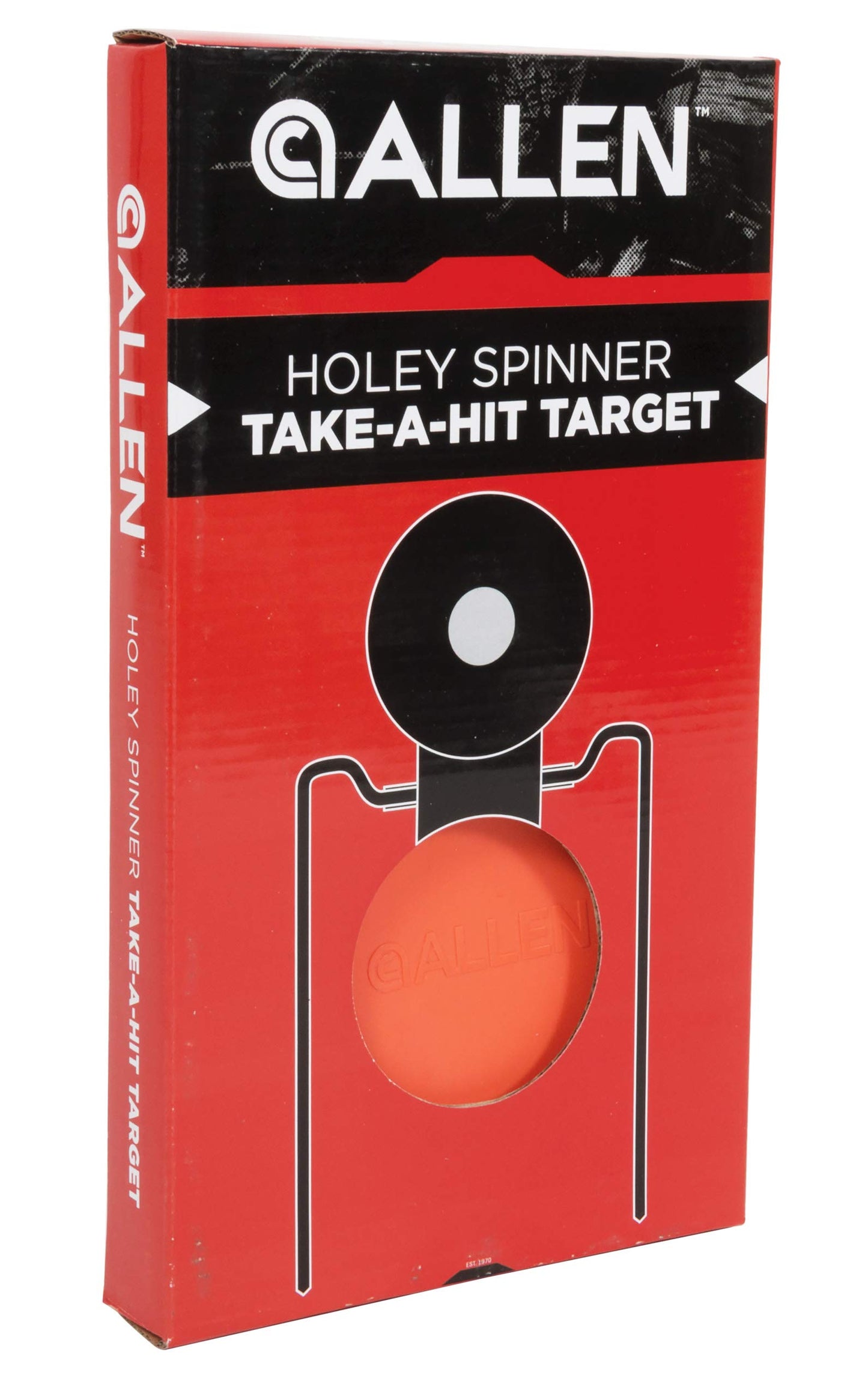 Allen Company EZ-Aim Shooting Gallery Self-Healing Spinner Target, Gong Target, 12-14 Inches Tall, Shooting Targets, Gun - Rifle - Pistol - Airsoft - BB Gun - Air Rifle, Orange, One Size (15460)