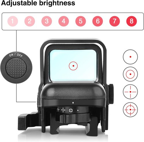 CVLIFE Quick-Detach Picatinny Mount - Upgraded Red Dot Sight with 33mm Objective Diameter & Multi-Coated Lenses