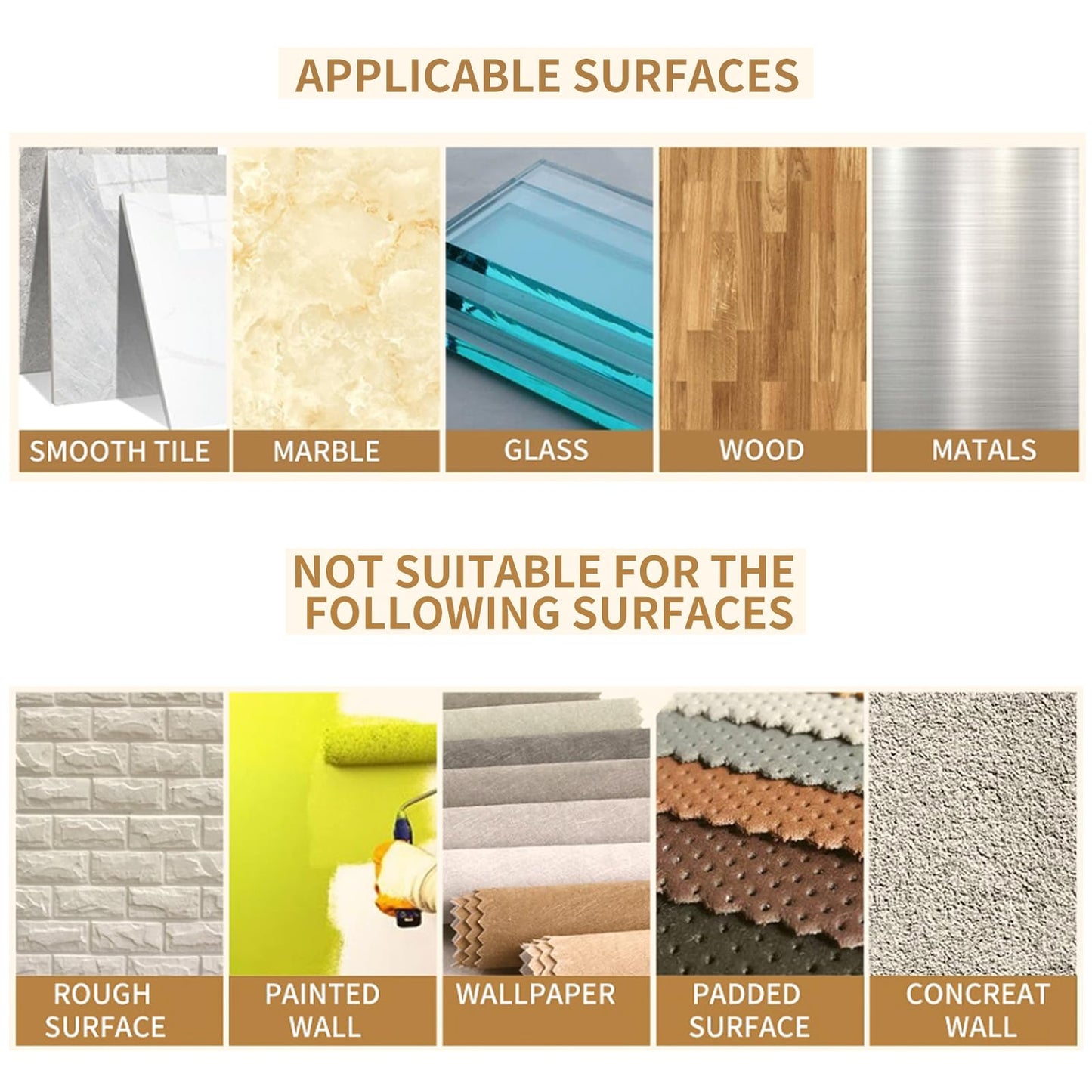 JOPOFI Toilet Paper Holder - Self Adhesive Toilet Paper Holder Wall Mount for Bathroom, SUS 304 Stainless Steel Command Strip Toilet Paper Roll Holder Stick On Wall, No Drilling - Brushed Gold