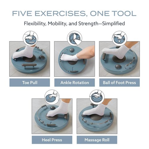 PT Pro Ultra Foot Trainer – 5-in-1 Foot & Ankle Exerciser and Foot Stretcher – Plantar Fasciitis Relief for Arch & Heel Pain – Deep Tissue Foot Massager for Reflexology & Muscle Recovery