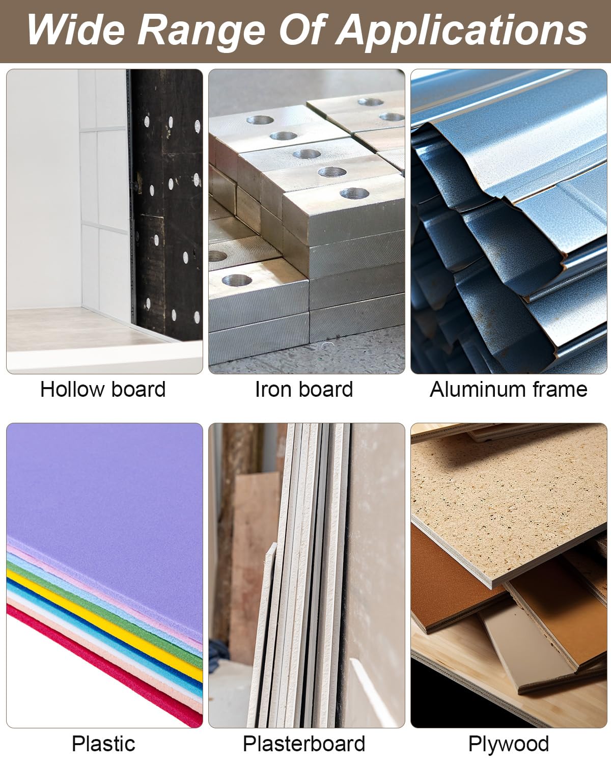 AOKLIT 40Pcs Expansion Screw Petal Nut, M4 M5 M6 M8 Jack Nuts, Petal Shape Metal Nut with Screws Assembly for Hollow Wall Iron Skin Plasterboard