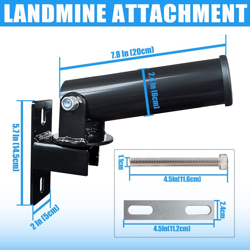 BLUSLM T Bar Row Platform Landmine Attachments for Squate Rack or Wall Mount Fits 2-inch Barbell, Landmine Base Gym Equipment, Power Cage Landmine for Almost of Power Rack (Style 2)