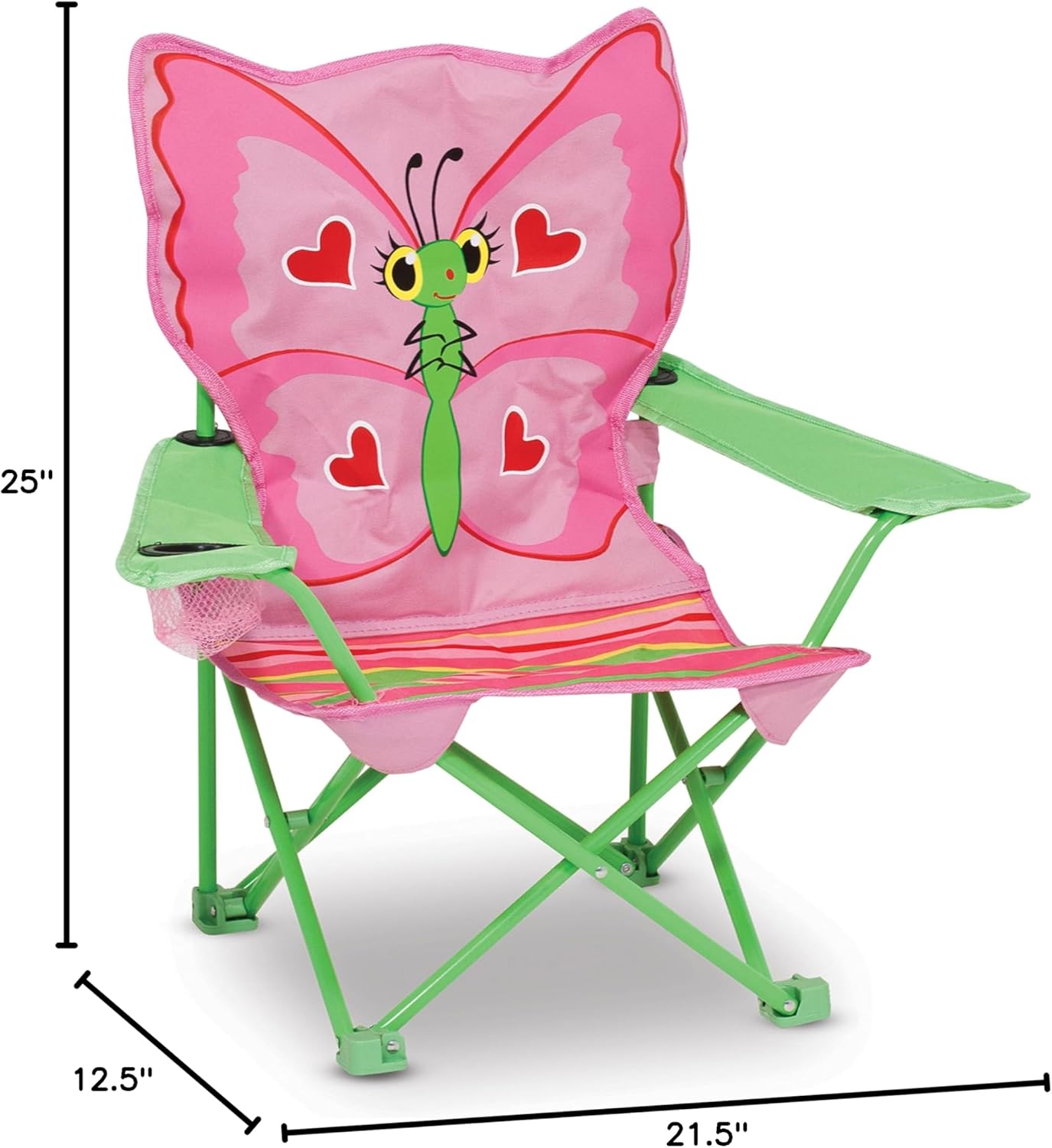 Melissa & Doug Bella Butterfly Outdoor Chair - Comfortable Design for Kids | Perfect for Playtime